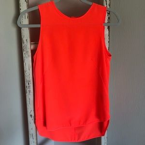 Neon Orange Silky Tank Top